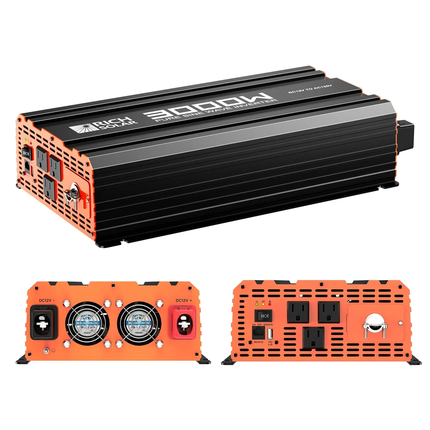 Rich Solar 3000 Watt 12V Industrial Pure Sine Wave Inverter - Image 3