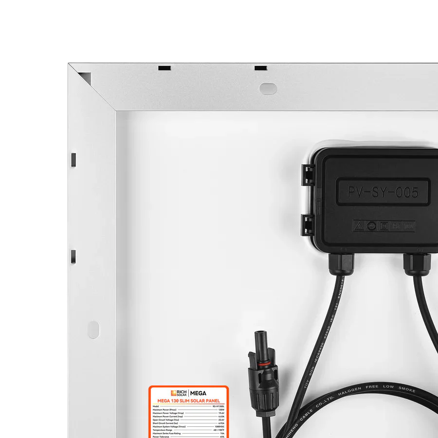 Rich Solar MEGA 130 Watt Slim Monocrystalline Solar Panel - Image 8
