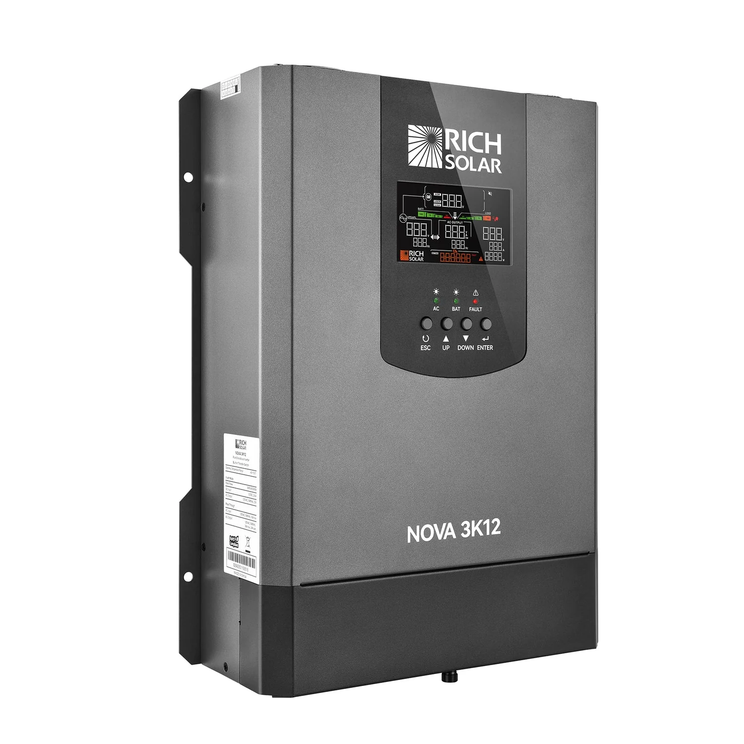 Rich Solar NOVA 3K12 3000W 12V Pure Sine Wave Inverter with Built-in Transfer Switch - Image 2