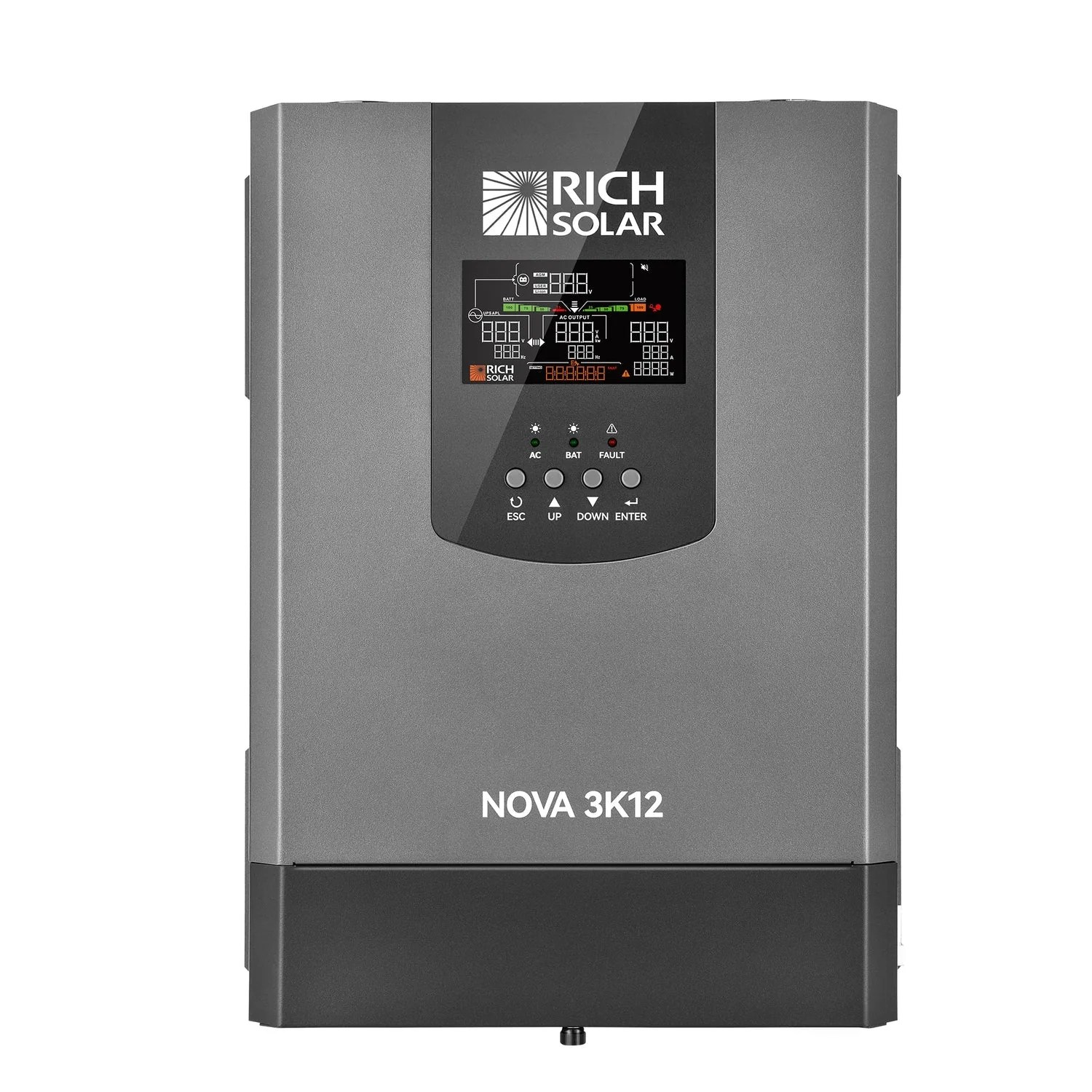 Rich Solar NOVA 3K12 3000W 12V Pure Sine Wave Inverter with Built-in Transfer Switch - Image 3
