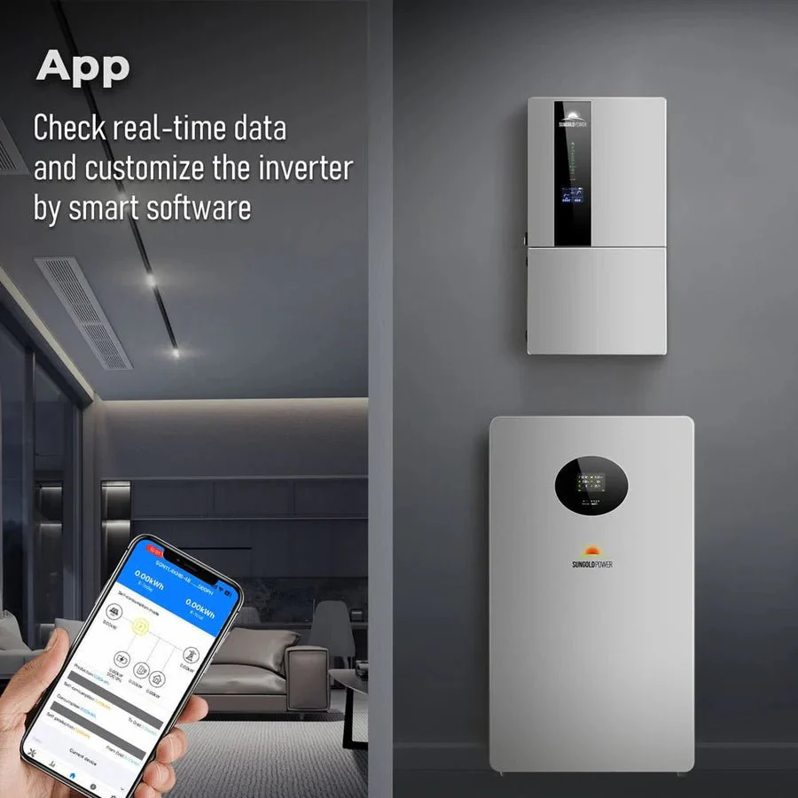 SunGoldPower 11.4KW 48V Split Phase Hybrid Solar Inverter - Image 4