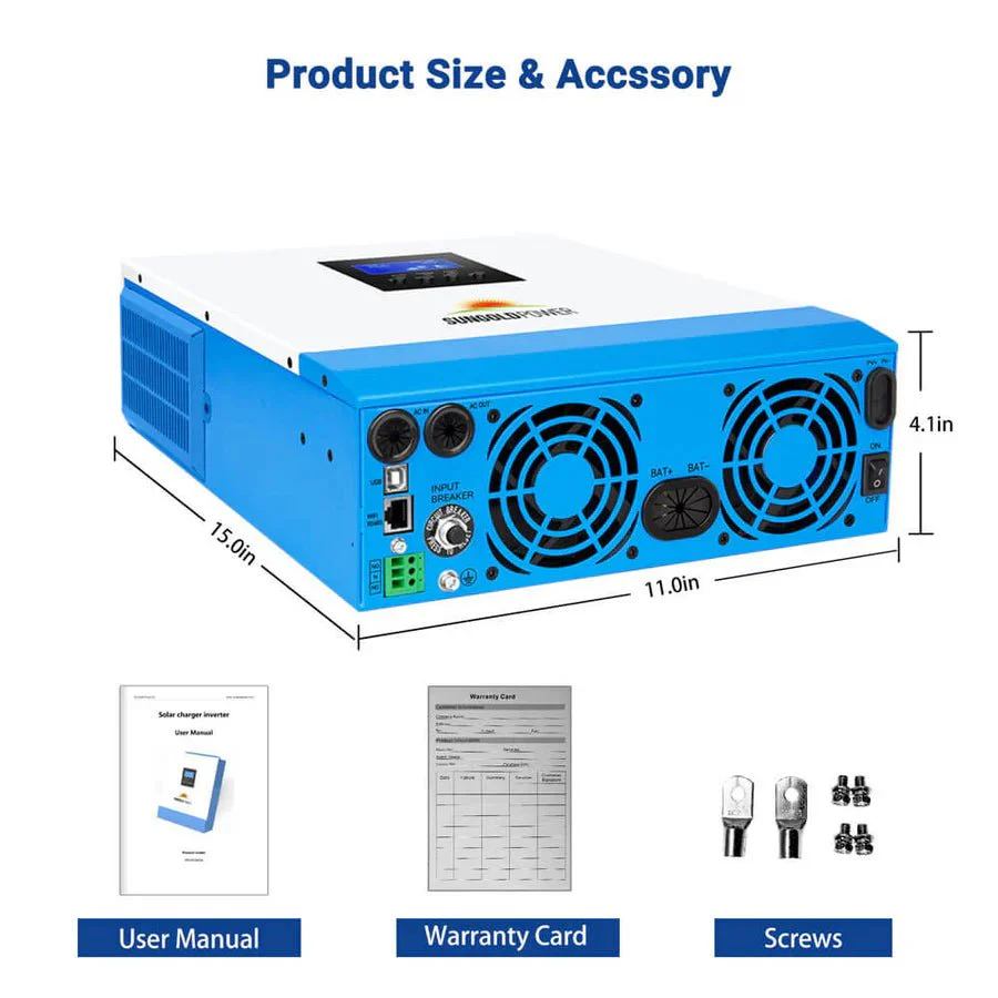 SunGoldPower 3000W 24V Solar Inverter Charger - Image 8
