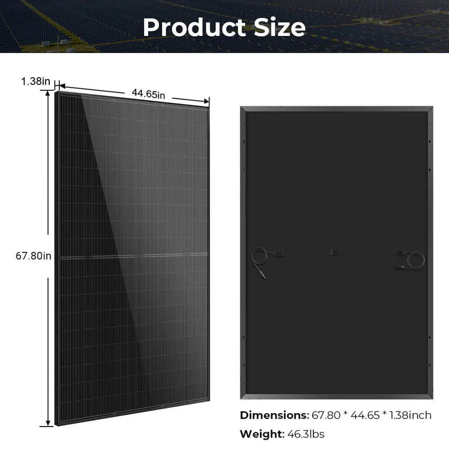 SunGoldPower 440W Monocrystalline Black N-Type Solar Panel - Image 13
