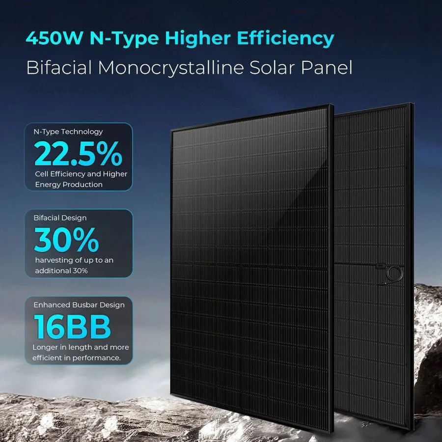 SunGoldPower 450 Watt Bifacial N-Type Monocrystalline Solar Panel - Image 12