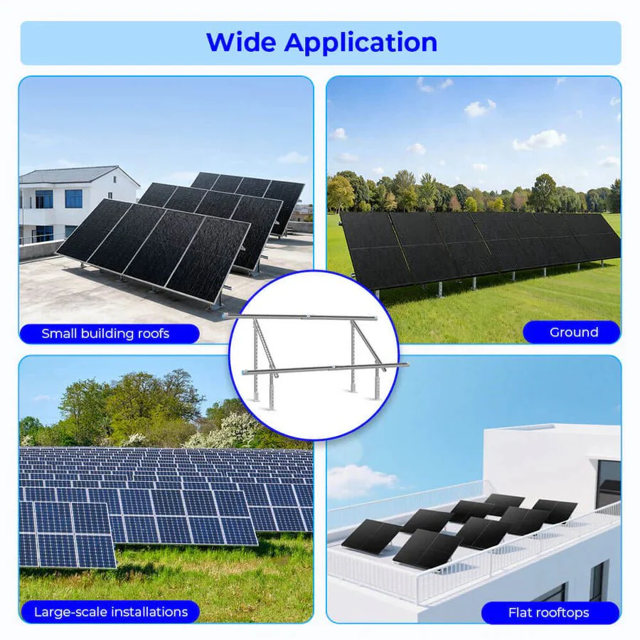 SunGoldPower Modular & Expandable Ground Mount Brackets for 2 × 400W–590W Solar Panels - Image 5