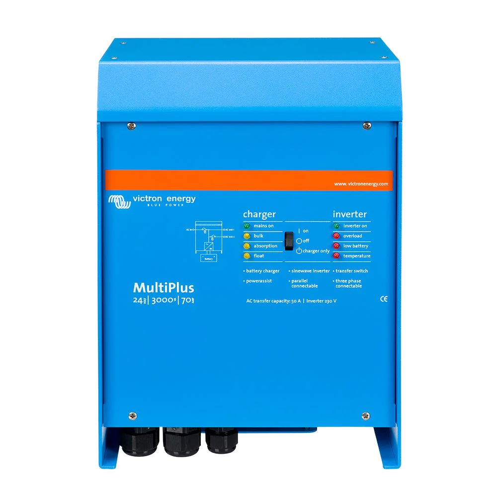 Victron MultiPlus Inverter/Charger 24VDC - 3000VA -120VAC w/ 70-AMP Battery Charger - 50AMP Transfer Switch