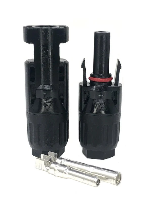 WindyNation 10 Gauge (AWG) Black + Red Solar Panel Extension Cable Wire with Solar Connectors - Image 2